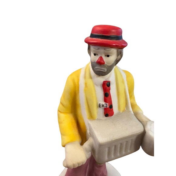 Vintage Emmett Kelly Jr. Flambro Musical Wind-Up Clown Figurine – Street Organ - Picture 2 of 6
